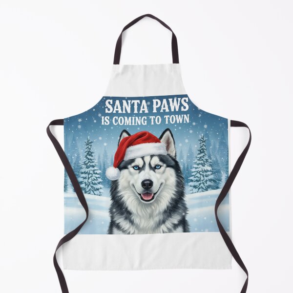 Item preview, Husky Christmas T Shirt – Santa Paws Is Coming To Town designed and sold by Paw Print Play.