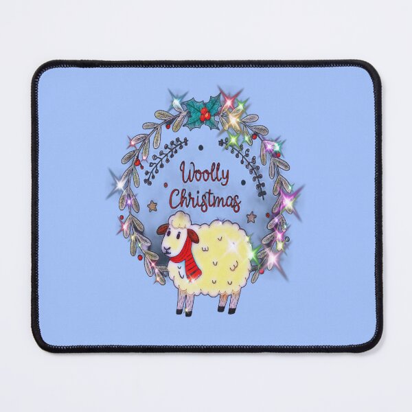 Item preview, Woolly Christmas Sheep Wreath – Cute Holiday Pun designed and sold by creativerooney.