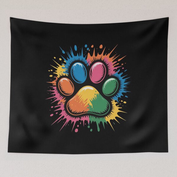 Item preview, Colorful Paw Dog  designed and sold by MyzoToyota.