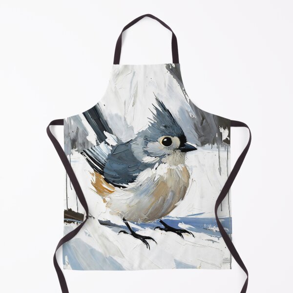 Item preview, Minimalist Tufted Titmouse in Snow designed and sold by ChrisButler.