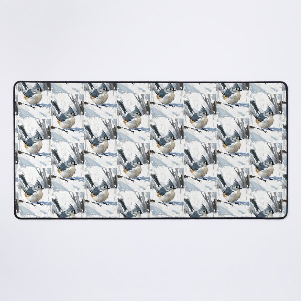 Item preview, Minimalist Tufted Titmouse in Snow designed and sold by ChrisButler.