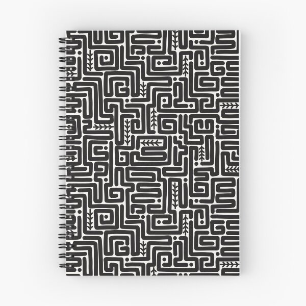 Item preview, Black and White Geometric Maze Pattern - Modern Abstract Line Art - Minimal Scandinavian Design designed and sold by OzdeBayer.