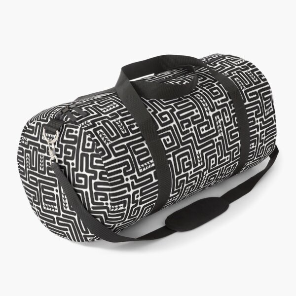 Item preview, Black and White Geometric Maze Pattern - Modern Abstract Line Art - Minimal Scandinavian Design designed and sold by OzdeBayer.