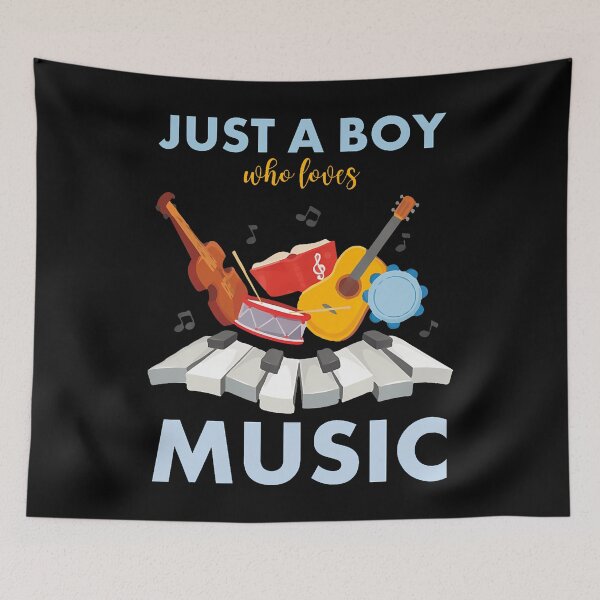 Item preview, Just A Boy Who Loves Music designed and sold by TaraAnnie.