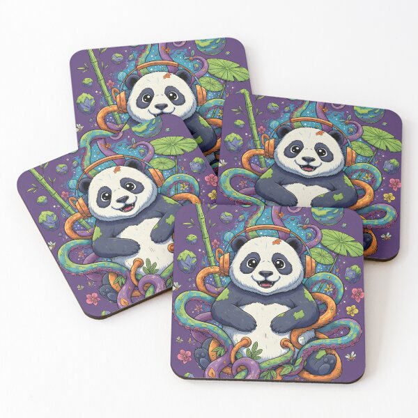 Item preview, Cosmic Groove Panda in Tentacle Forest designed and sold by dreephic22.