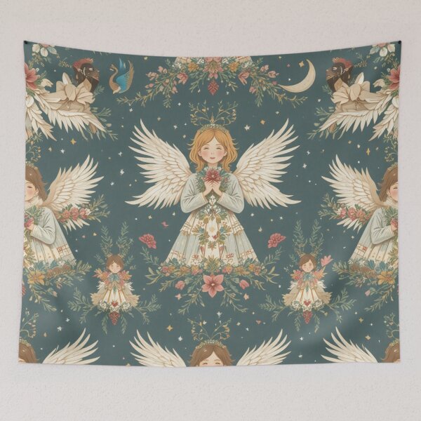 Item preview, Christmas angel pattern in classic style designed and sold by Hot4Shirt.