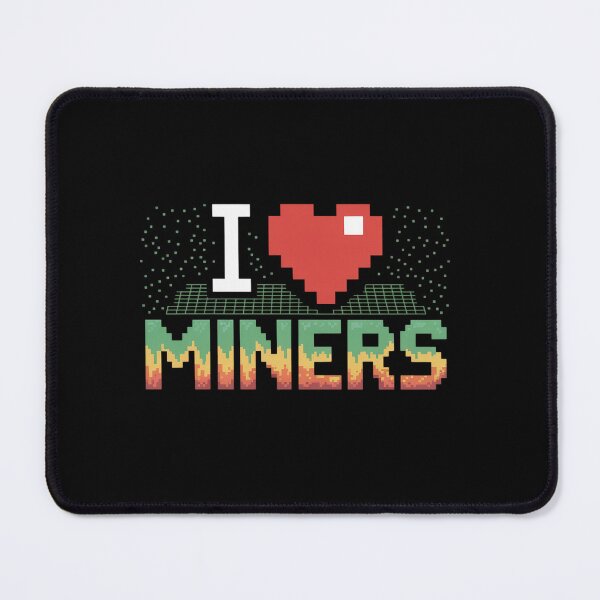 Item preview, I Love Miners Funny Heart Video Gamer Meme Pixel Game Lover  designed and sold by milanforbes.