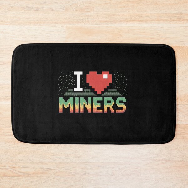 Item preview, I Love Miners Funny Heart Video Gamer Meme Pixel Game Lover  designed and sold by milanforbes.