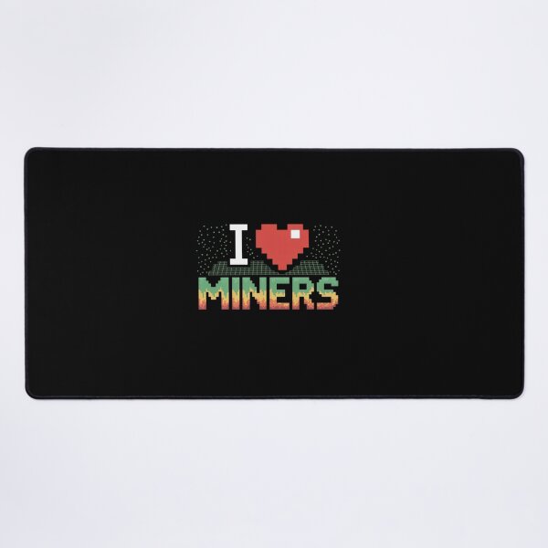 Item preview, I Love Miners Funny Heart Video Gamer Meme Pixel Game Lover designed and sold by milanforbes.