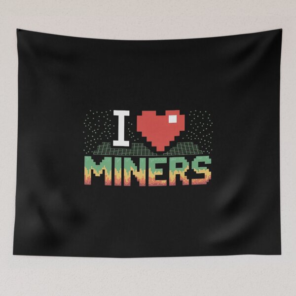 Item preview, I Love Miners Funny Heart Video Gamer Meme Pixel Game Lover  designed and sold by milanforbes.