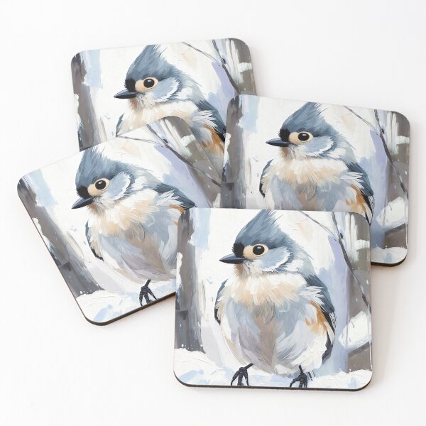 Item preview, Charming Tufted Titmouse Winter Art designed and sold by ChrisButler.