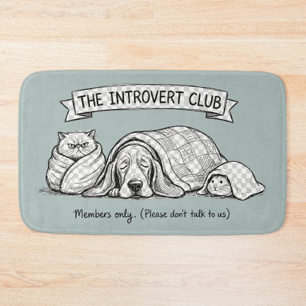 Item preview, The Introvert Club - Funny Antisocial Animals designed and sold by RICHYON.