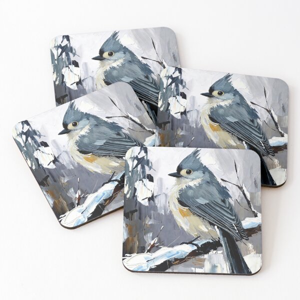 Item preview, Winter Titmouse on Snowy Branch designed and sold by ChrisButler.