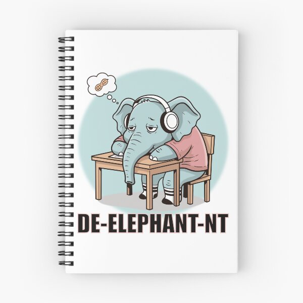 Item preview, Lazy Depressed Elephant Listening to Music – Funny Elephant Mood Cartoon designed and sold by holywarter.