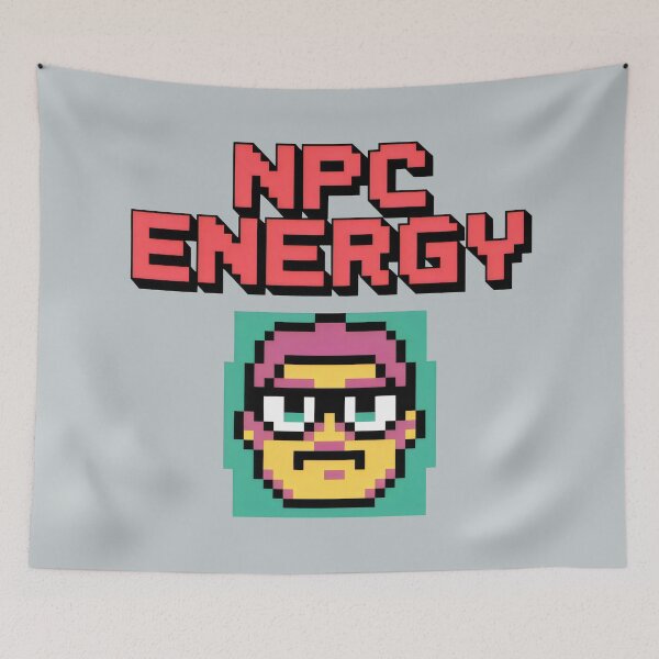 Item preview, NPC Energy Pixel Portrait Retro Gamer Statement Design designed and sold by SplashTastic.