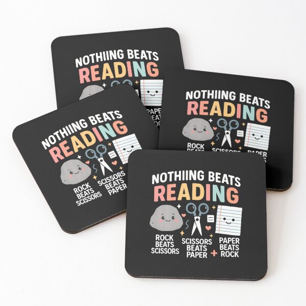 Item preview, Nothing Beats Reading Rock Paper Scissors Funny Book Lover designed and sold by DanaKathe.