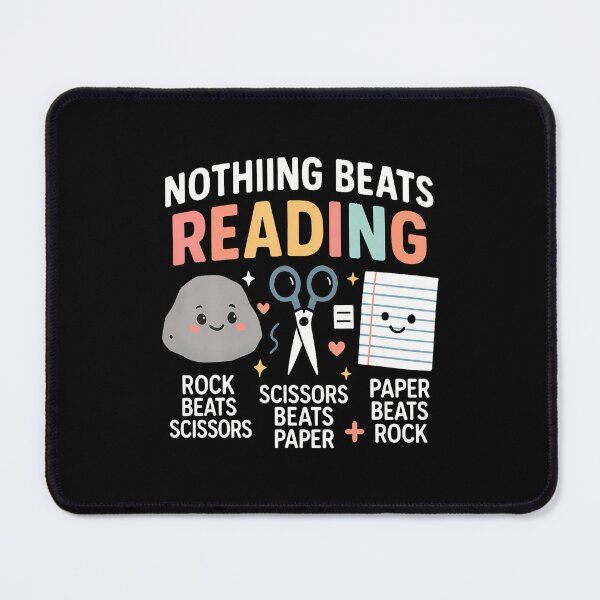 Item preview, Nothing Beats Reading Rock Paper Scissors Funny Book Lover designed and sold by DanaKathe.