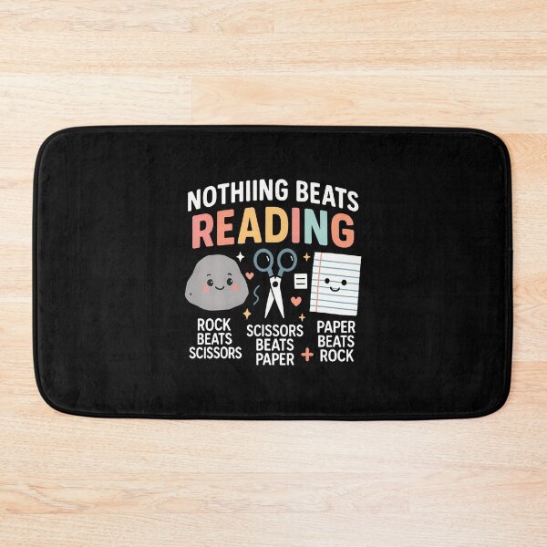 Item preview, Nothing Beats Reading Rock Paper Scissors Funny Book Lover designed and sold by DanaKathe.