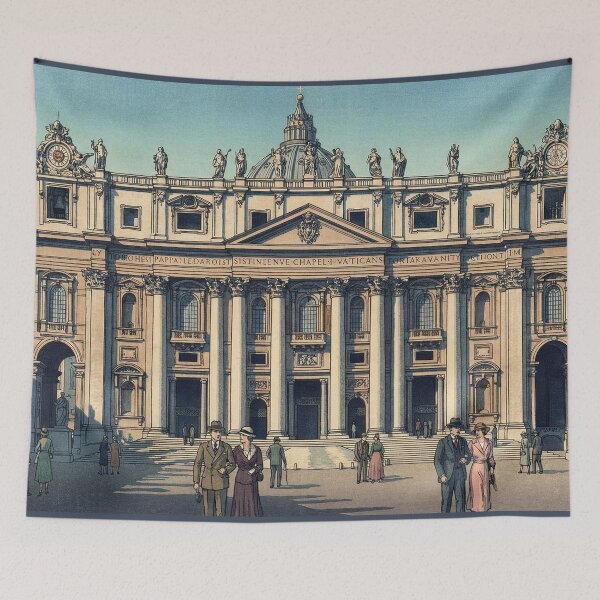 Item preview, St Peters Basilica Japanese Woodblock Print designed and sold by Takeda-art.