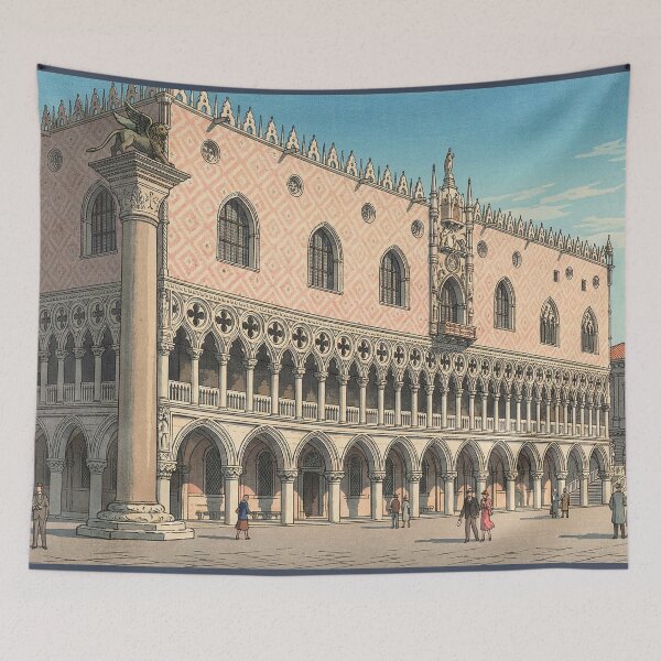 Item preview, Venice Doge’s Palace Japanese Woodblock Print designed and sold by Takeda-art.
