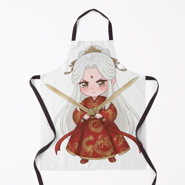 Artikelvorschau, Wildes rotes Wuxia-Chibi – Kriegerin mit zwei Schwertern entworfen und verkauft von PloySaiY.