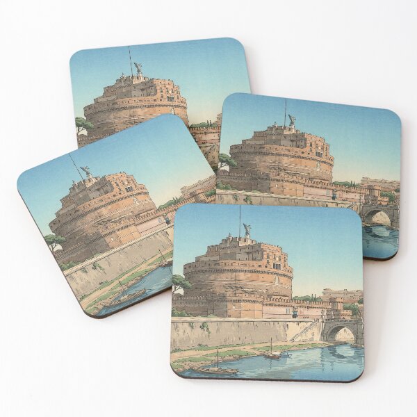 Item preview, Castel Sant Angelo Japanese Woodblock Print designed and sold by Takeda-art.
