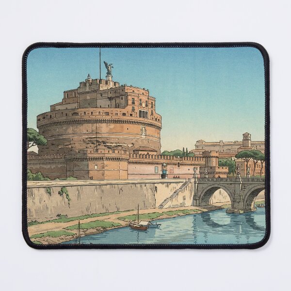 Item preview, Castel Sant Angelo Japanese Woodblock Print designed and sold by Takeda-art.