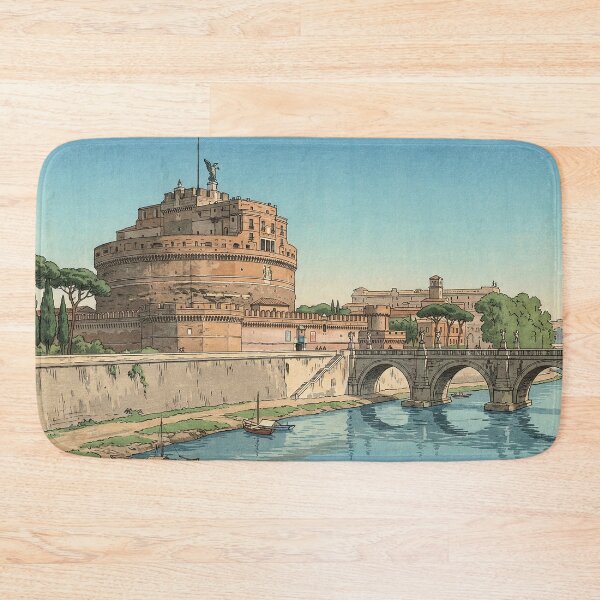 Item preview, Castel Sant Angelo Japanese Woodblock Print designed and sold by Takeda-art.