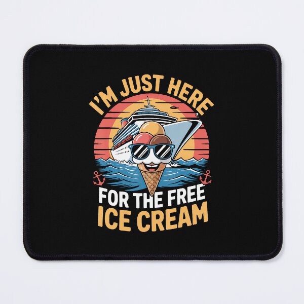 Item preview, I'M Just Here For The Free Ice Cream Yacht Party Fans designed and sold by DonnieJennie.