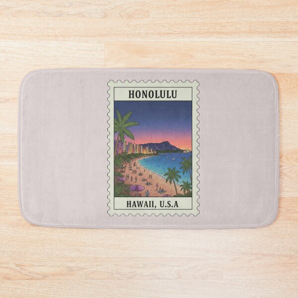 Artikelvorschau, Vintage Honolulu Hawaii Strandstempel entworfen und verkauft von allaboutstamps.