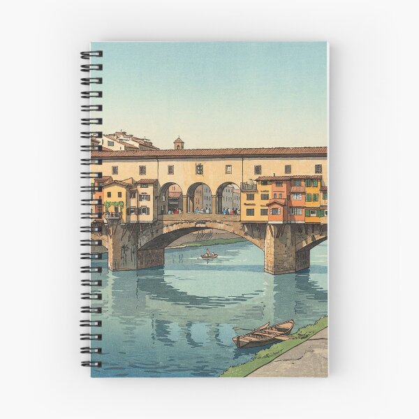 Item preview, Ponte Vecchio Bridge Japanese Woodblock Print designed and sold by Takeda-art.