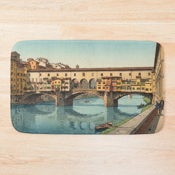 Item preview, Ponte Vecchio Bridge Japanese Woodblock Print designed and sold by Takeda-art.
