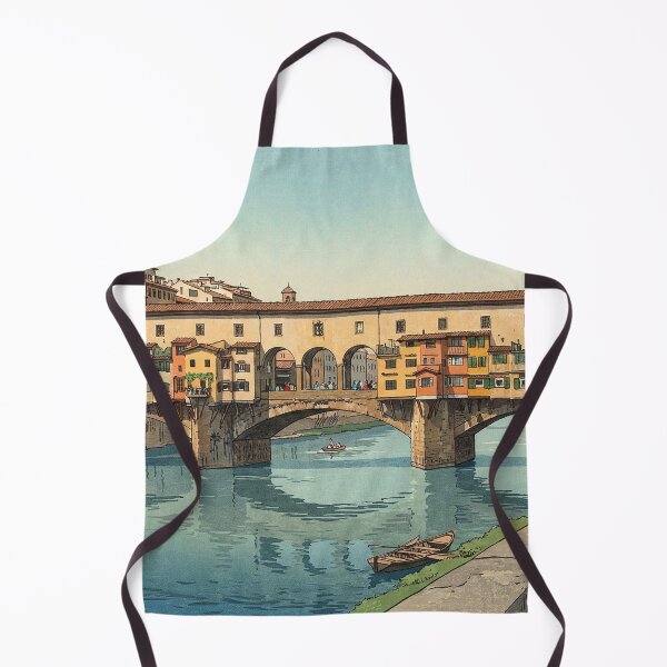 Item preview, Ponte Vecchio Bridge Japanese Woodblock Print designed and sold by Takeda-art.
