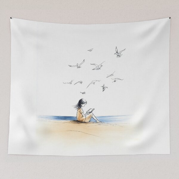 Item preview, Girl Reading by the Beach designed and sold by lautir.