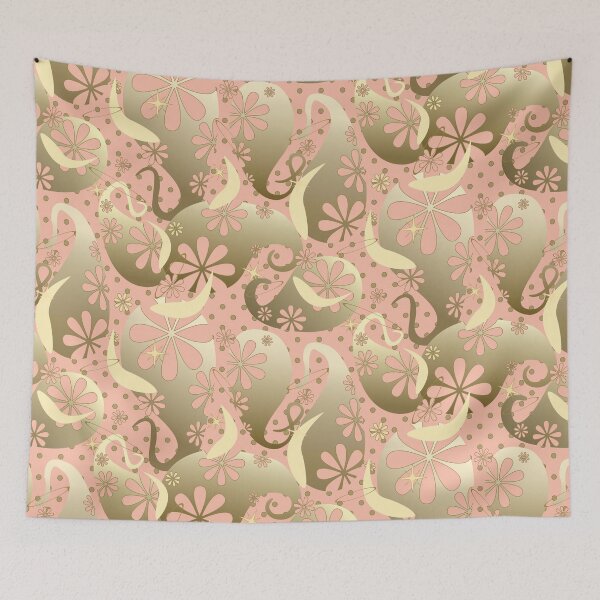 Item preview, Retro Future Paisley Soft Pink designed and sold by Indra's Net.