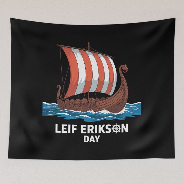 Item preview, Leif Erikson Day - Viking Gift 9 October Nordmann  designed and sold by estellaken.