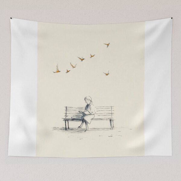 Item preview, Solitary Reader on a Bench designed and sold by lautir.