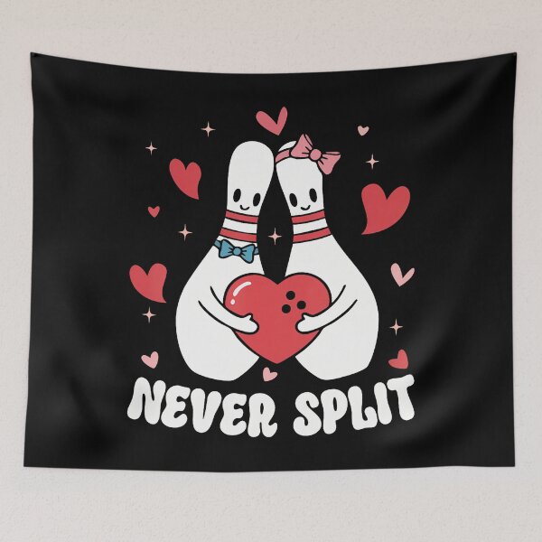 Item preview, Never Split Bowling Pins Valentine Couples Cute Matching designed and sold by JeneMindy.