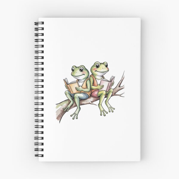 Item preview, Modern Frog and Toad reading in tree designed and sold by SOUFIANE1991.