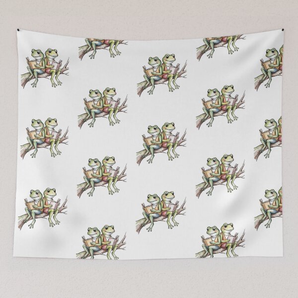 Item preview, Modern Frog and Toad reading in tree designed and sold by SOUFIANE1991.