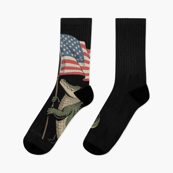 Item preview, Patriotic Alligator with the American Flag  designed and sold by CombatTask.