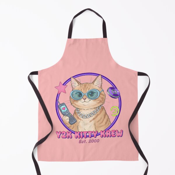 Item preview, Y2K Kitty Krew - Retro Flip Phone Cat Meme Sticker & T-Shirt designed and sold by cozy corner co. .
