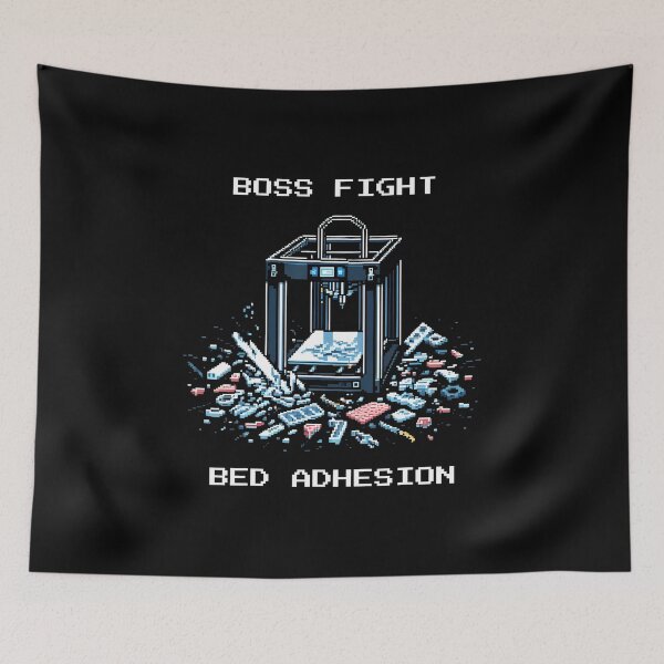 Item preview, Boss Fight Bed Adhesion 3D Printing Pixel Art designed and sold by DonnieJennie.