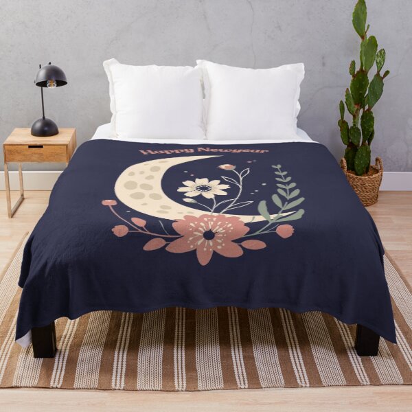Item preview, Collecting Moondust and Petals This New Year – Minimal Moon Cottagecore designed and sold by Deezyned.