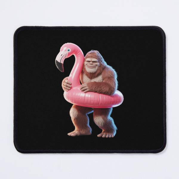 Item preview, Pool Party Bigfoot Flamingo Men Women Sasquatch Pink Float  designed and sold by PowAcademy.