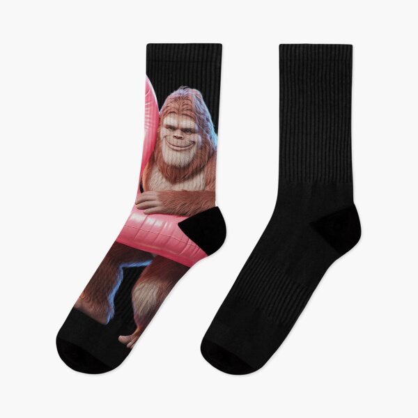 Item preview, Pool Party Bigfoot Flamingo Men Women Sasquatch Pink Float  designed and sold by PowAcademy.