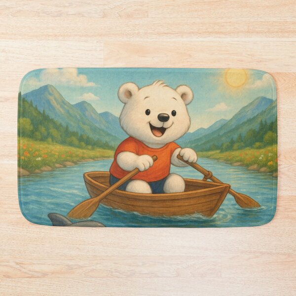 Item preview, Holidays with a rowboat, little polar bear designed and sold by Mauswohn.