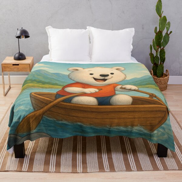 Item preview, Holidays with a rowboat, little polar bear designed and sold by Mauswohn.