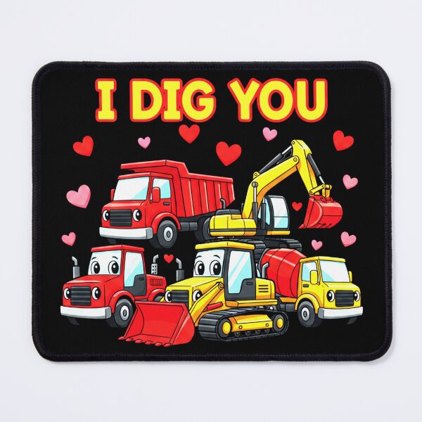 Item preview, I Dig You — Construction Dump Truck Valentine Tee / Sticker Design designed and sold by Teetreasure2.