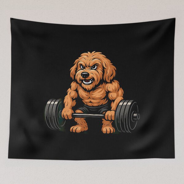 Item preview, Goldendoodle Weightlifting Bodybuilder Workout Gym Dog Lover designed and sold by JaneJanie.